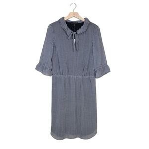 Banana Republic Womens M 3/4 Sleeve Tie Neck Dress with Pockets NEW